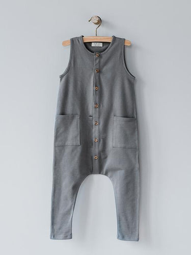 The Simple Folk Free-Range Playsuit, Lead Gray